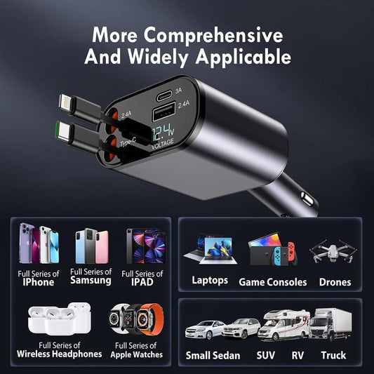120 W Retractable Car Charger